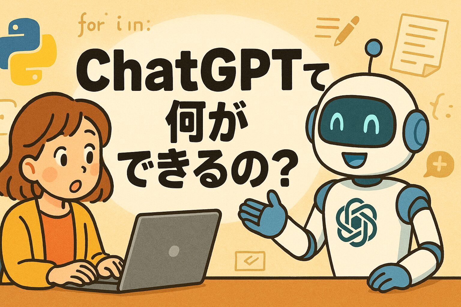 ChatGPTに何ができるのか聞いてみる