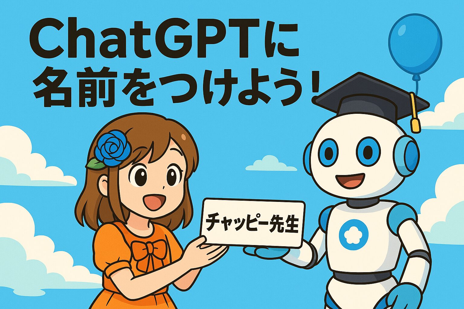 ChatGPTに名前をつける　ハナマルコ　アイキャッチ