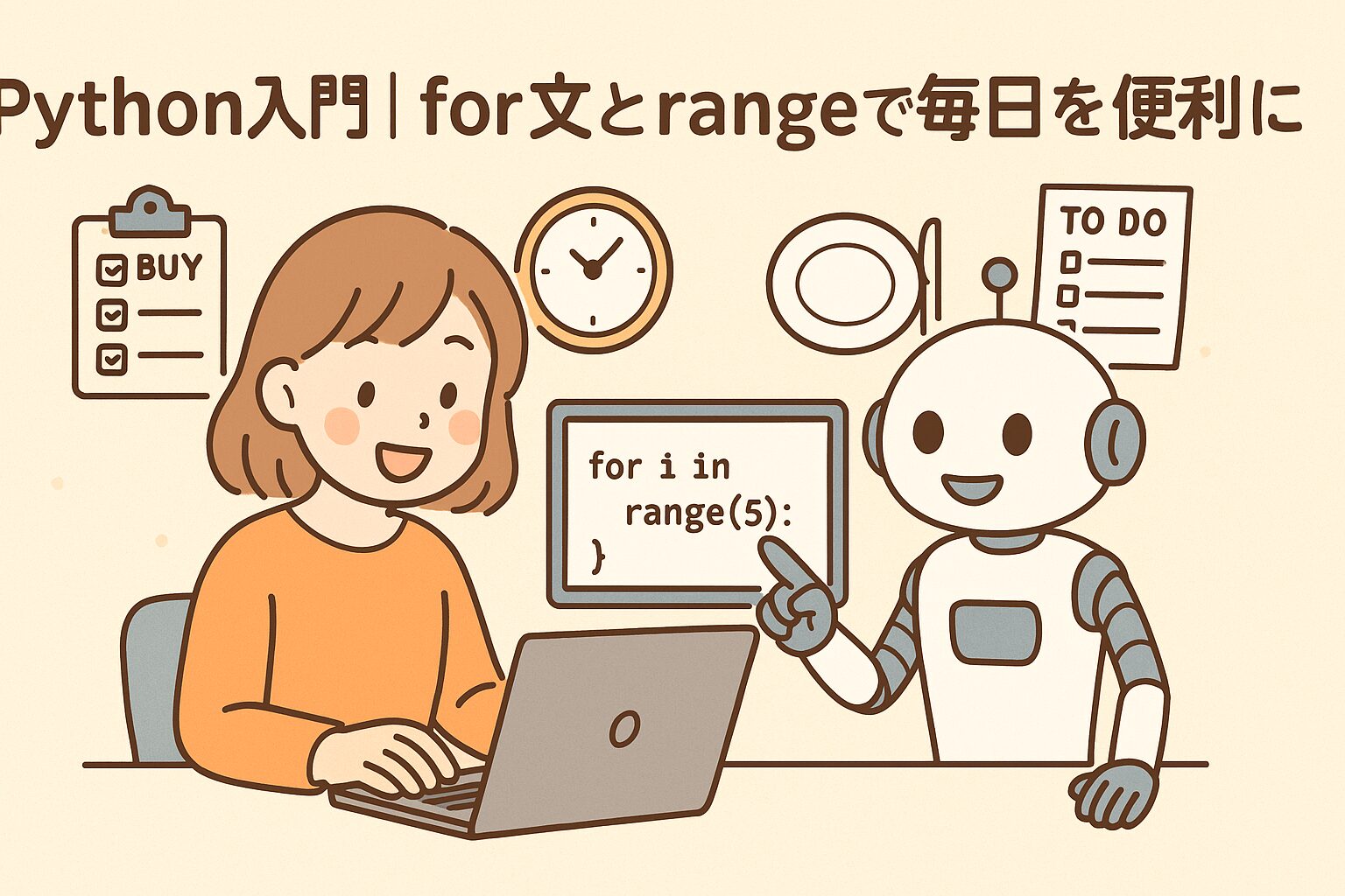 Pythonのfor文を学習する