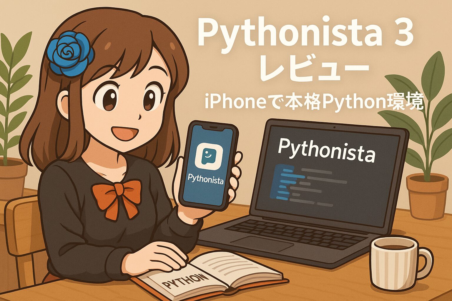 Pythonista3レビュー　ハナマルコ　アイキャッチ